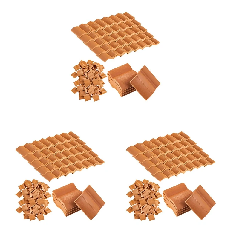 

600Pcs Roof Tiles Building Set Miniature Tiles Mini Dollhouse Shingles Fake Tile Landscape Kitchen Garden Accessories