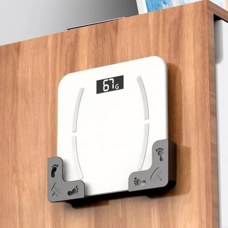 

Wall Mount Holder Storage Rack For Digital Weighing Scale With Strong Adhesive Backing And Space Saving Design H8WD