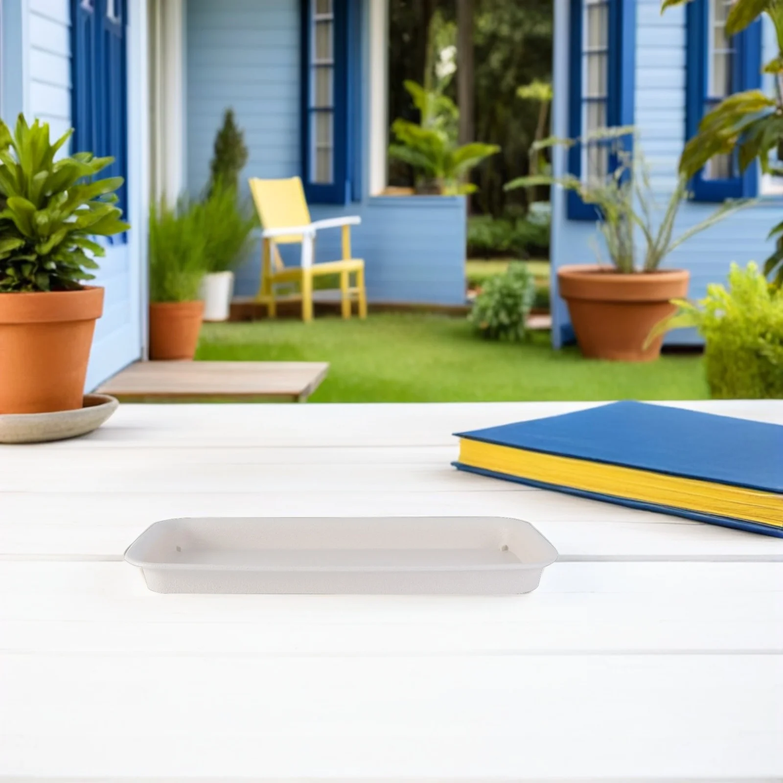 

3pcs Flowerpot Bottom Plastic Rectangular Water Trays For Garden Bonsai Balcony Anti-Slip Durable Flower Pot Trays Gardening