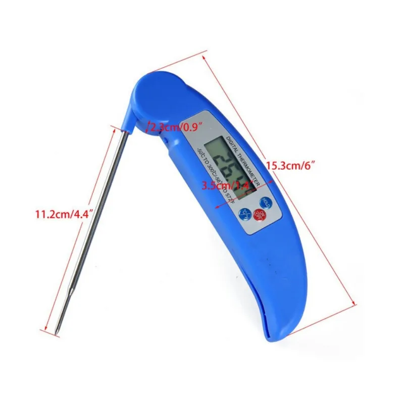 Foldable Thermometer - Digital Thermometer for Kitchen Meat, BBQ & Food Cooking