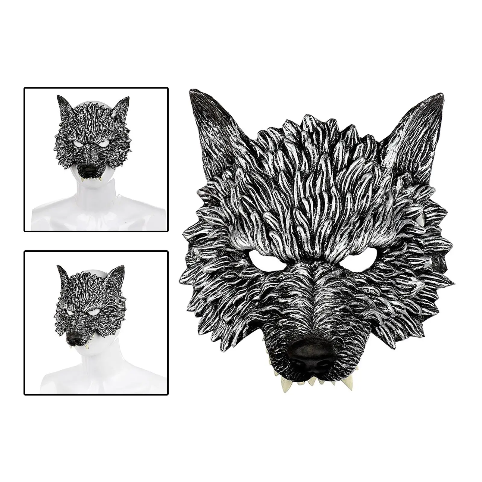 Demi-costume de loup pour enfants, couvre-masque, masade, Tim, accessoires de festivals, cosplay