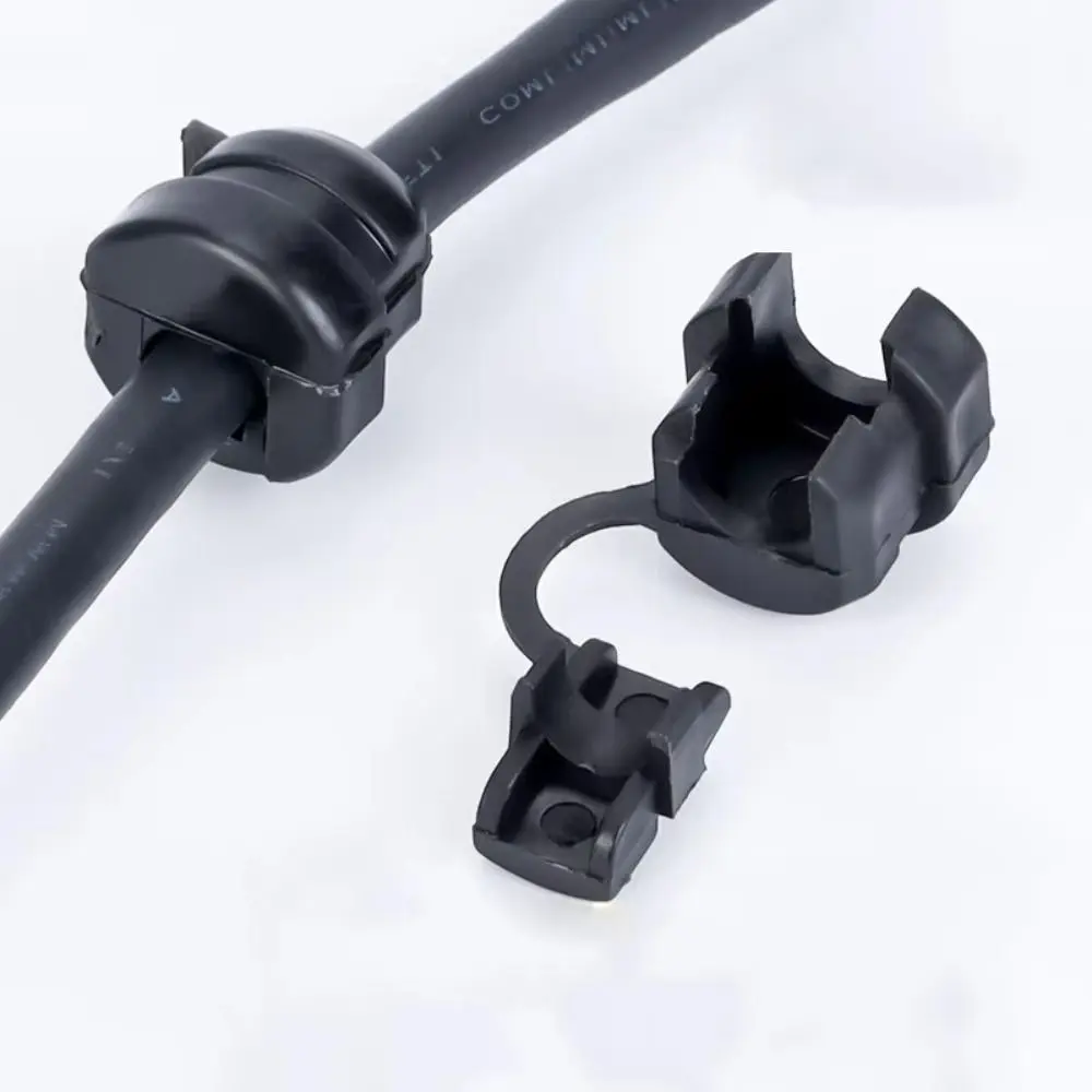 

100pcs Plastic Nylon Power Cord Buckle Self-locking Cable Ties Protection Wire Sleeve Wear-resistant Strap Clamp