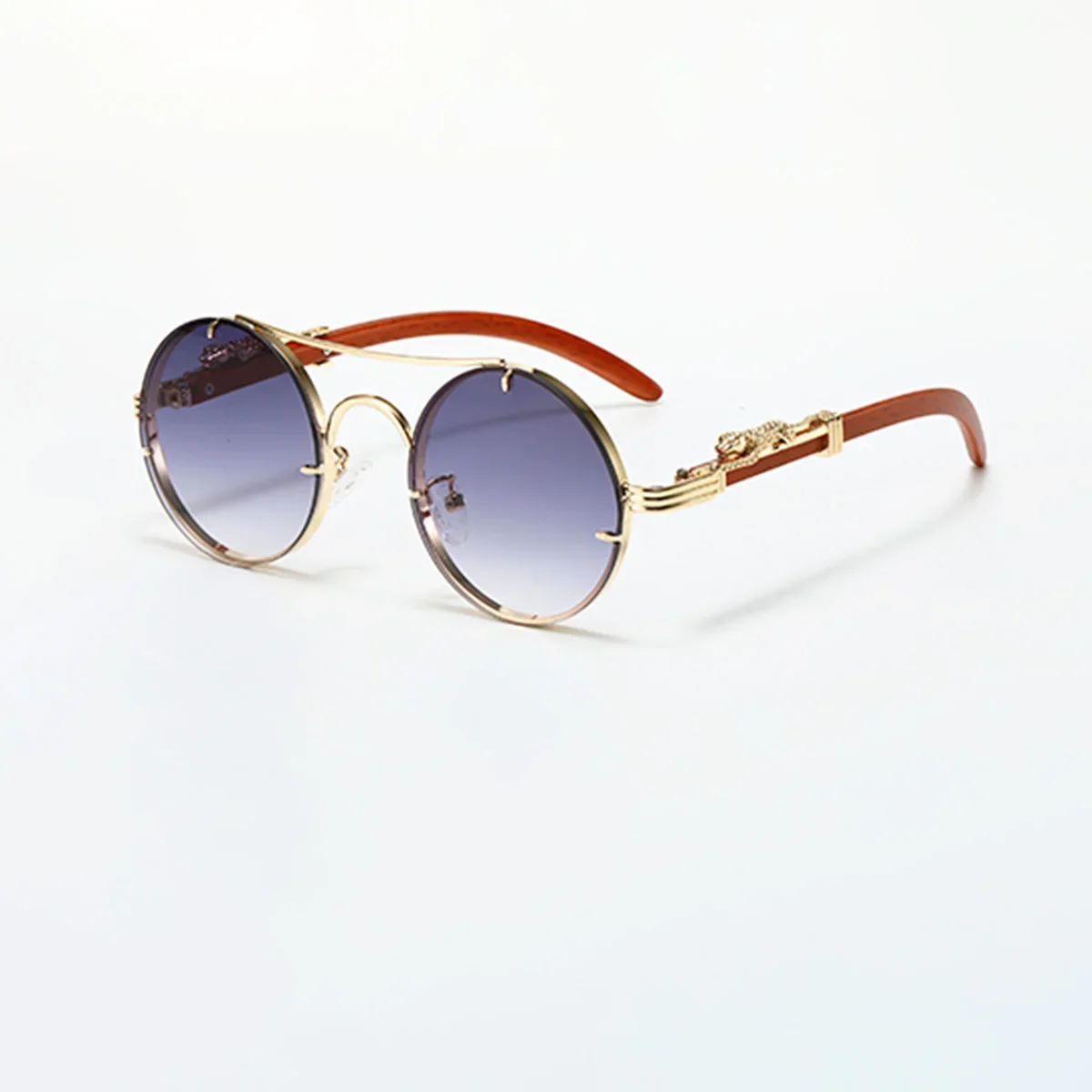 Retro Oval Metal Sunglasses for Women Men Luxury Fashion Brand Female Sun Glasses Punk Unisex Stylish Shades UV400