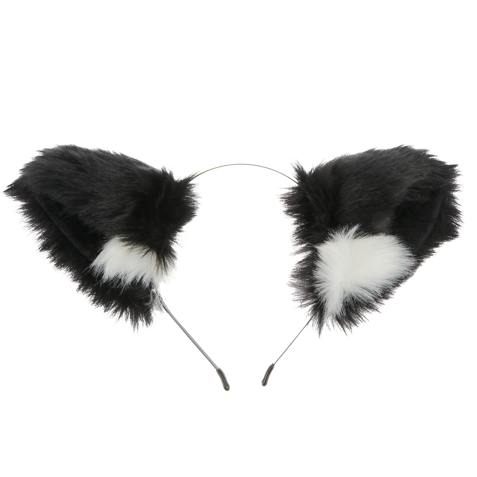 Fascia per gatti in peluche Accessori per capelli con presa per orecchio da ballo Copricapo bianco tridimensionale in tessuto di volpe