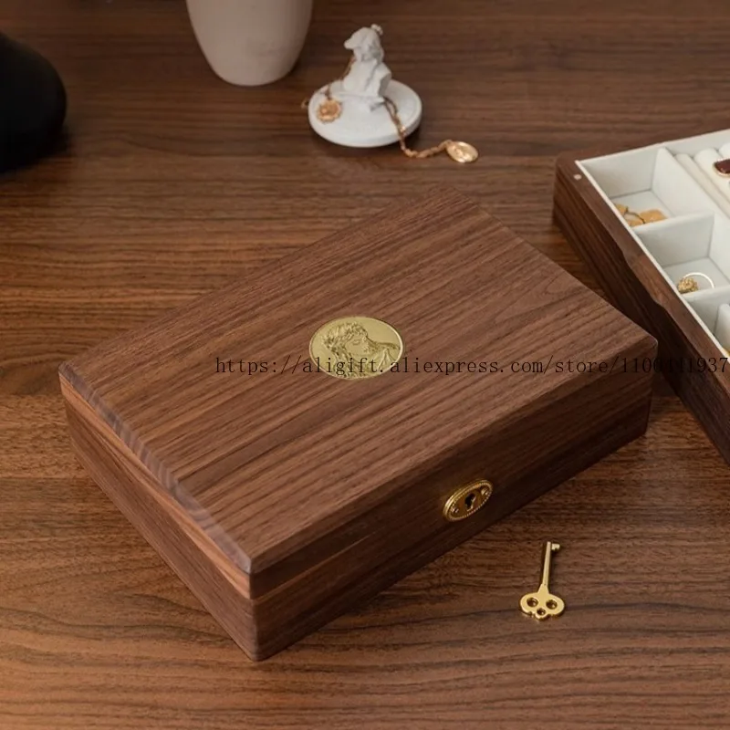 

Premium Wooden Jewelry Storage Box for Bride Wedding Gift Handmade Bracelet Earrings Necklace Organizer