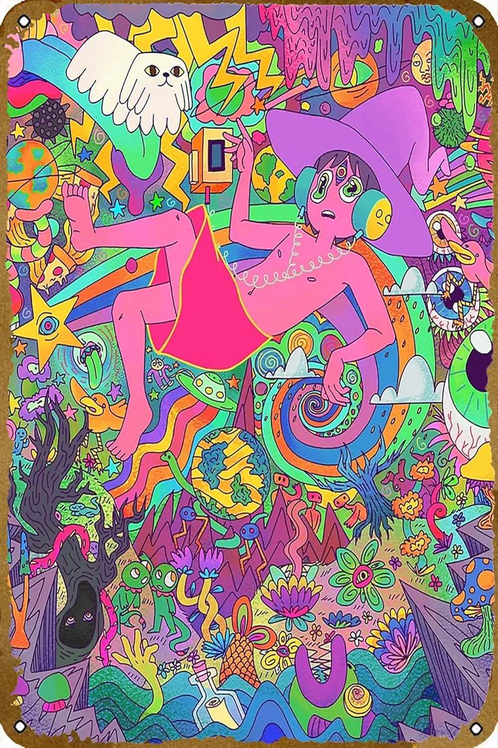 The Midnight Gospel Trippy Poster Retro Metal Tin Sign Home Kitchen Bar Cafe Club Cave Vintage Art Wall Decor Gift 8x12 Inc sign