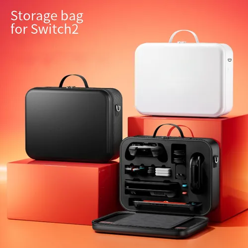 Imagen 2 del producto Estuche a prueba de polvo de alta capacidad para Switch 2, soporte de transporte de viaje, bolsa grande de almacenamiento, bolso antiarañazos, estuche de accesorios portátil
