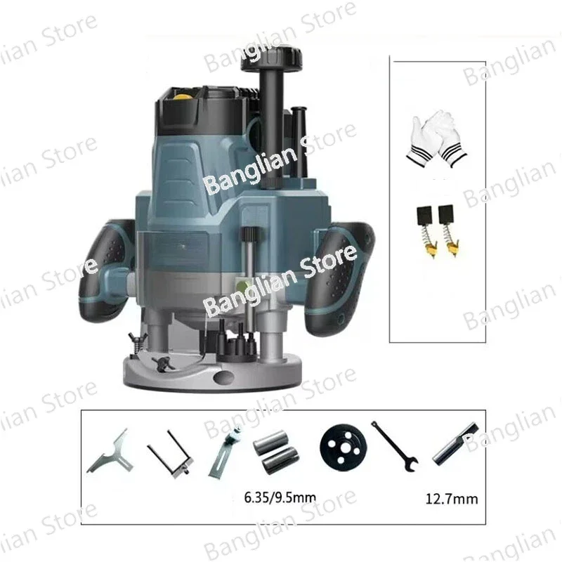 2200W Woodworking Engraving Machine Router Combination Kit Electric Woodworking Machine Manual Trimming Tool