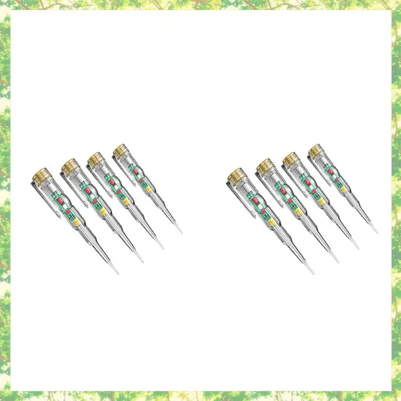 Smart-8PC ذكي التعريفي الطاقة كاشف جهد القلم 24-250 فولت جهاز فحص الدائرة الكهربائية مفك كهربائي مؤشر كهربائي