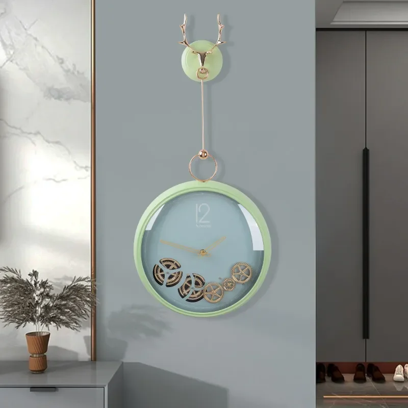 Modern Simple Wall Clock for Living Room Home Decor Fashionable Digital Hanging Clock 2023 New Arrival Atmosphere Timepiece
