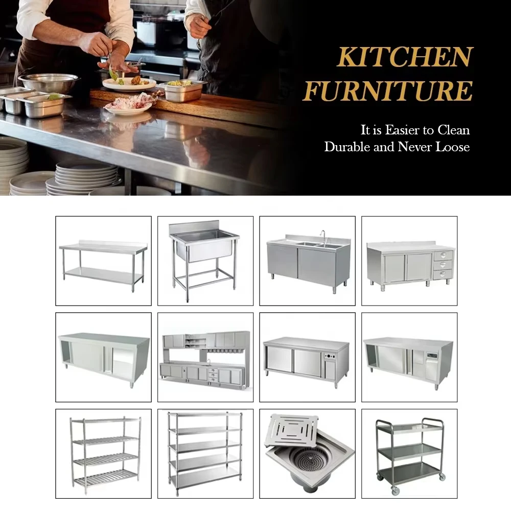 Lubriz Specializes Custom-Made Stainless Steel Commercial Kitchen Equipment Modern Design 1 Year Warranty
