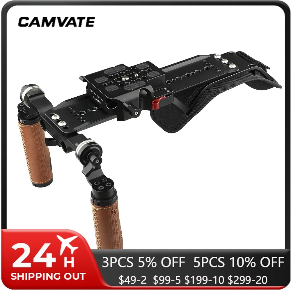 CAMVATE Pro Shoulder Rig Handle Kit With ARRI 12\