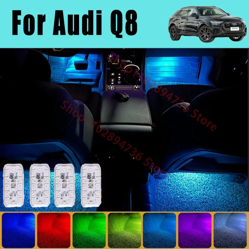 

RGB Footwell Lights Luggage Compartment Car Led HD Seat Lamp For Audi Q8 Car LED Atmosphere Decorative Lamp