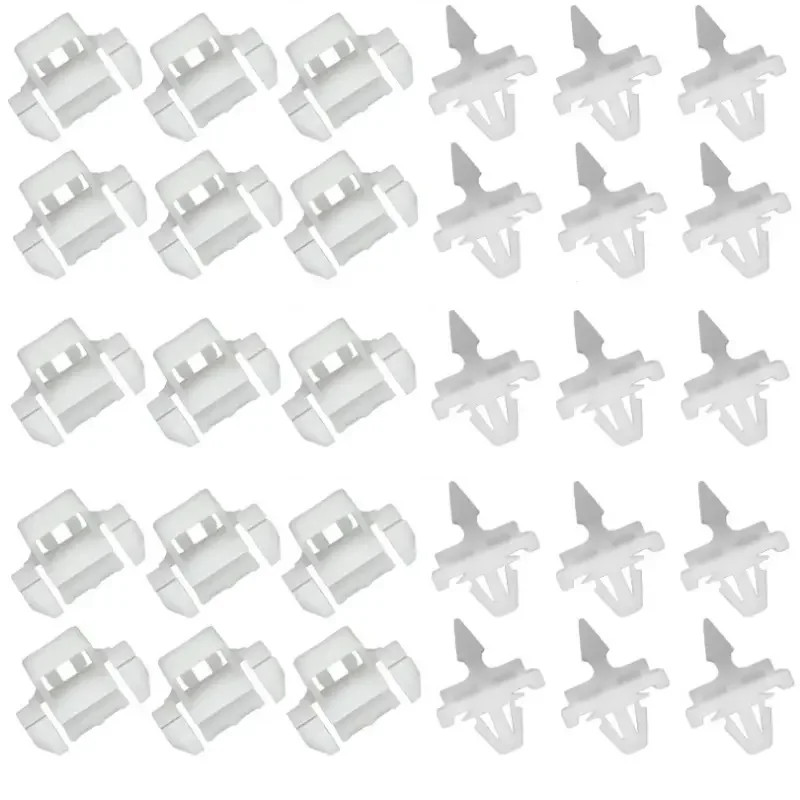 30Pcs Car Side Door Molding Trim Clips For Mercedes-Benz 124 E-Class & Kombi Models 1985-1996 Durable Plastic Replacement Parts