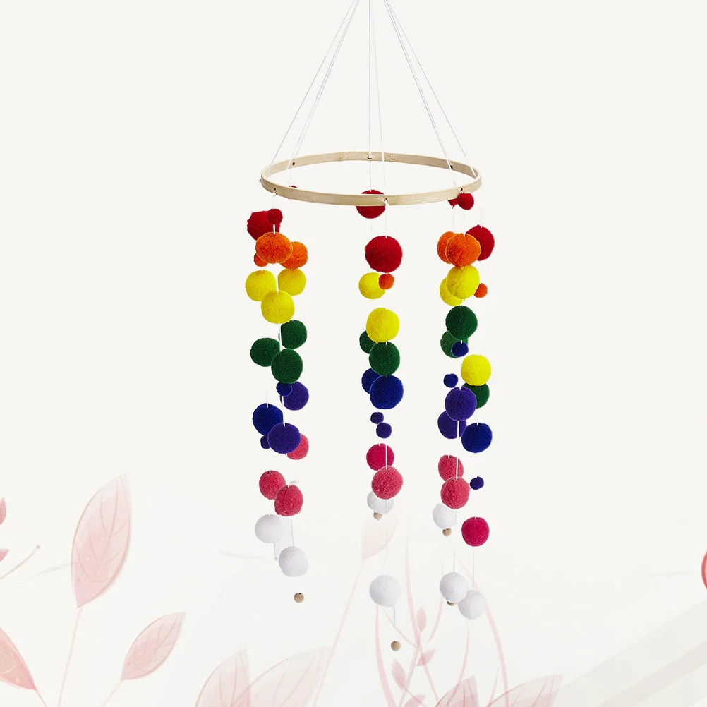 

1Pcs Wind Chime Wall Hanging Decor Hairball String Pendant Bohemian Nordic Style Room Hangings for Living Room Bedroom Dorm