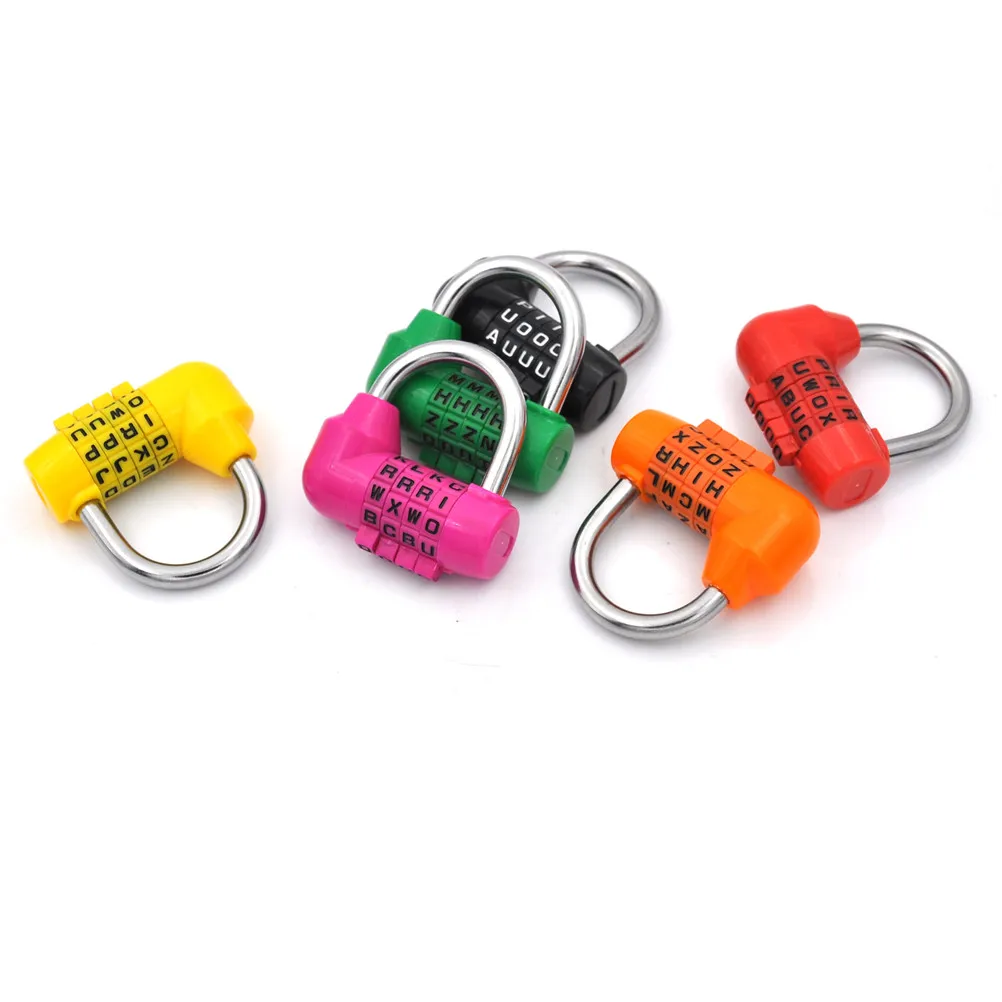 4 Dial Digit Letter Combination Travel Security Code Lock Diary Password Padlock Luggage