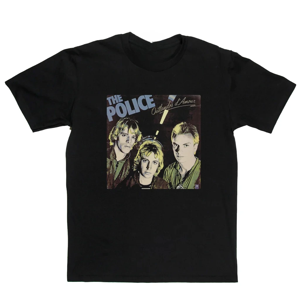 

The Police Outlandos Damour Уличная одежда с узором и принтом, летние роскошные брендовые хлопковые мужские и женские футболки с короткими рукавами