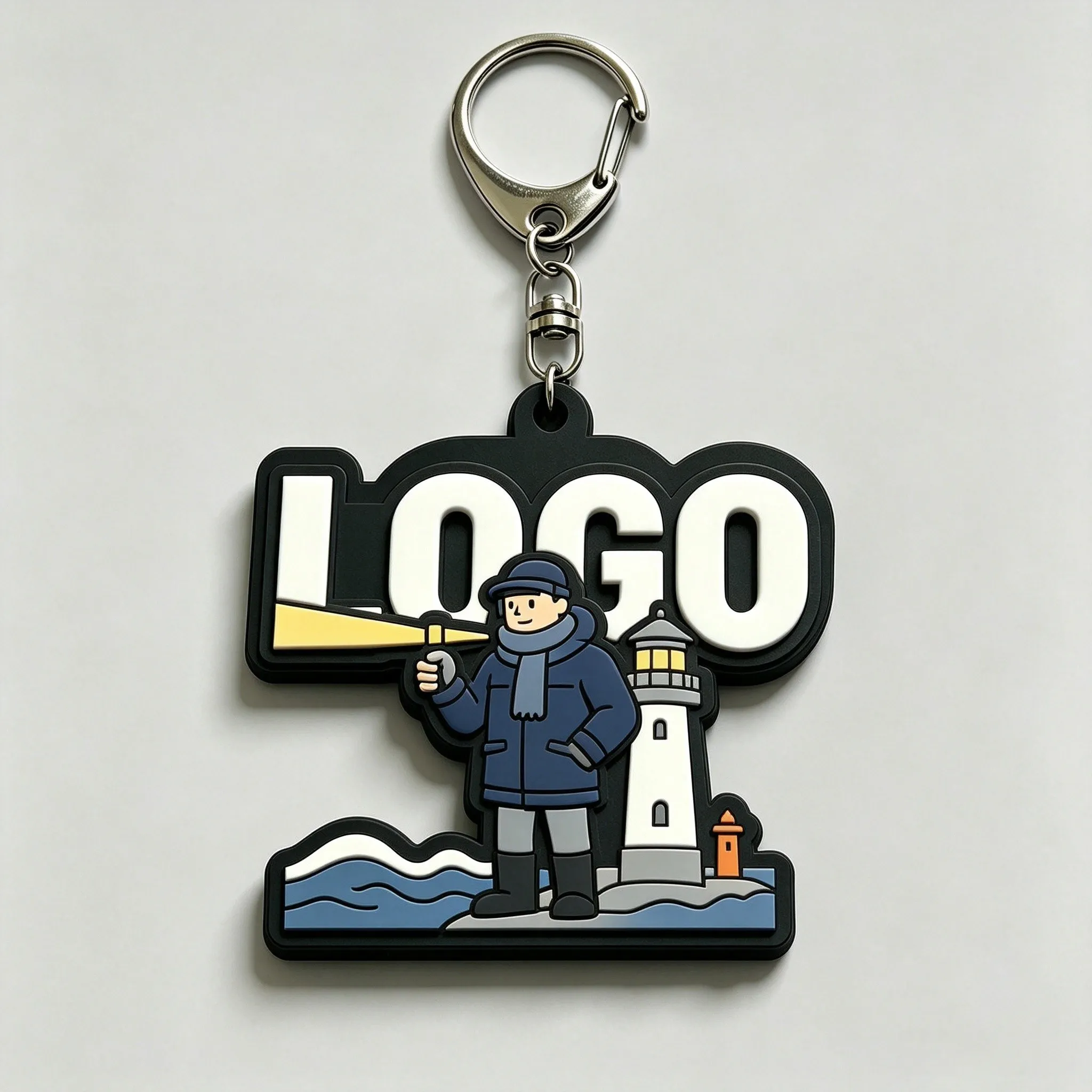 Custom 2D 3D Soft Rubber Keychain Silicone PVC Plastic Keyring Personalized Logo Fashion Keychains Gifts for Men Women