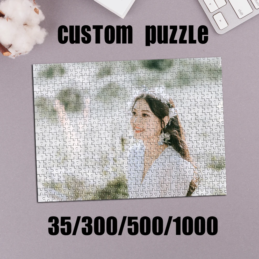 35/300/500/1000pcs Personalized Custom Photo Puzzle photo DIY Photo Puzzle Portrait Handmade Birthday Gift Upload Photo