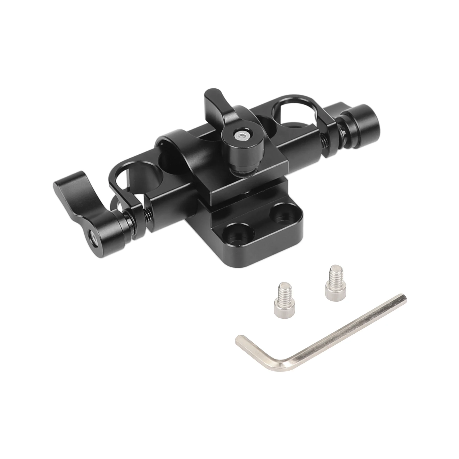 HDRIG 360 Degree Rotating 15mm Rail Blocks Clamp For DSLR Camera Rod Supporting System C2651