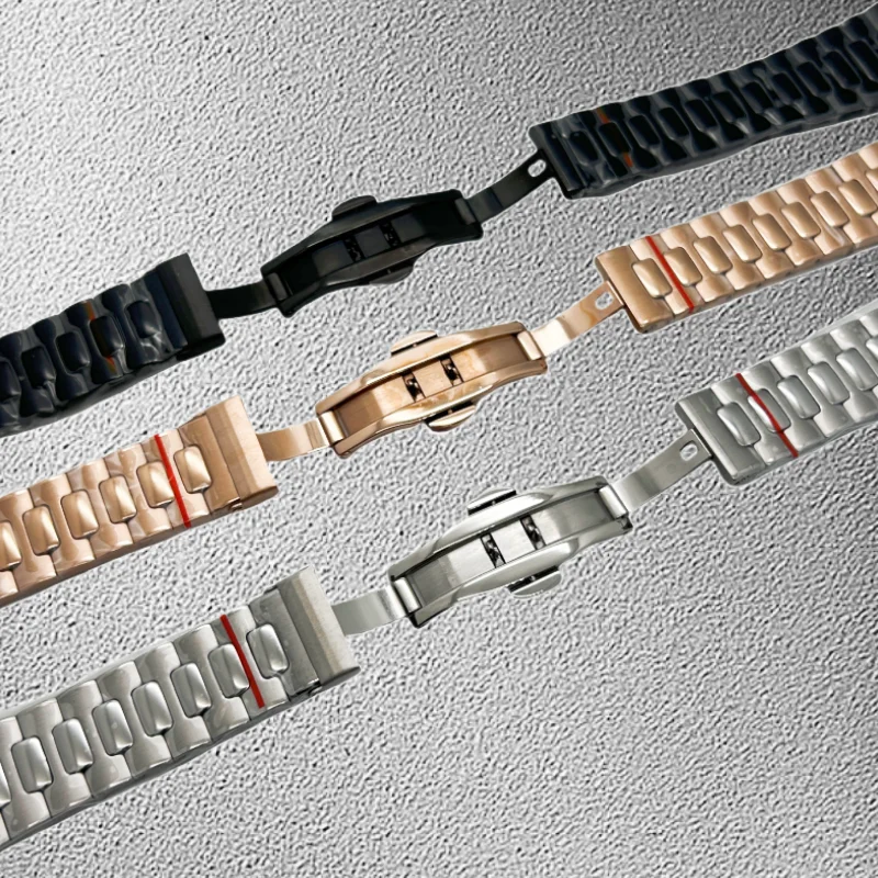 Male Watch Chain With Raised Mouth 25-13mm Strap for Pate Phil Nautilus Hand Watch Band Steel5711 5726 Precision Steel No Logo