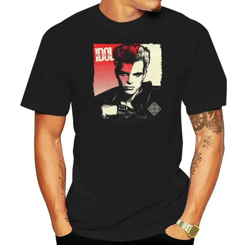 Cheavyweight streetwear anime  clothes New  Men Clothing Plus Size Billy Idol Men's Idolize Yourself T-shirt Xx - Large Black