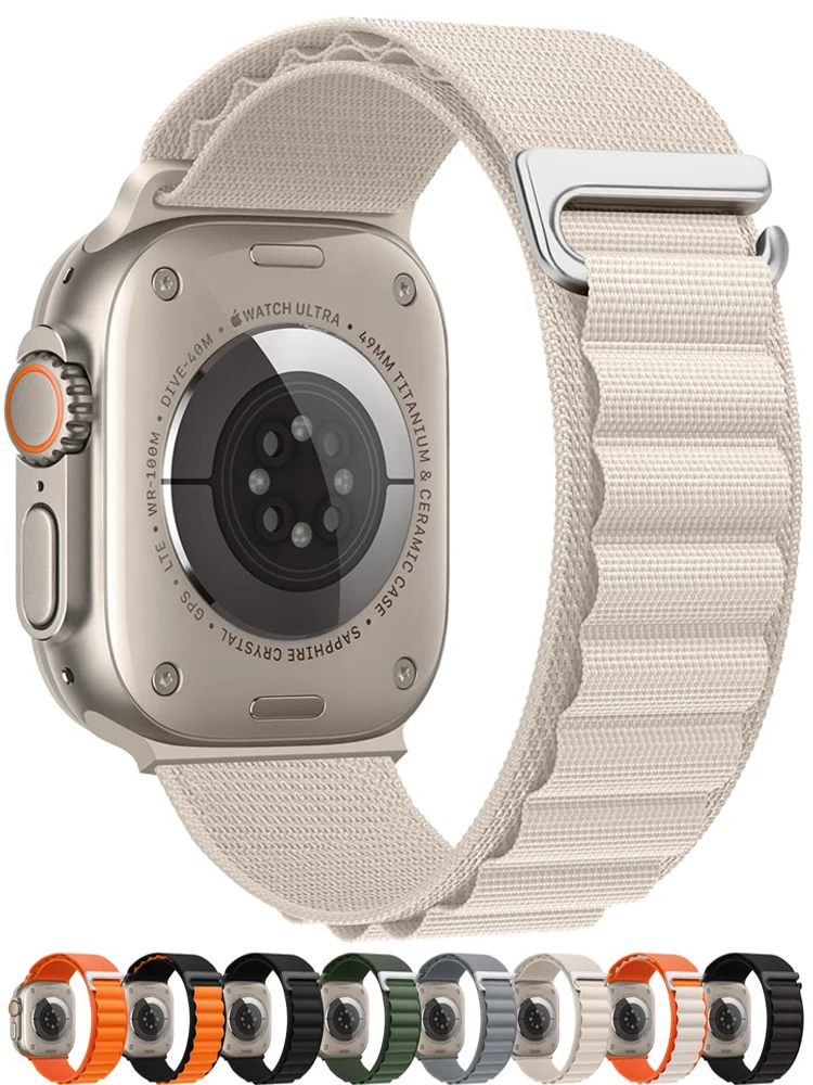 حلقة جبال الألب لساعة أبل الترا 2 ، 49 مللي متر ، 44 مللي متر ، 45 مللي متر ، 40 مللي متر ، 41 مللي متر ، 42 مللي متر ، 38 مللي متر ، سوار ، سبورت كوريا iWatch Series 8 ، 7 ، 6 ، 5 ، 4 ، SE ، 9 الفرقة