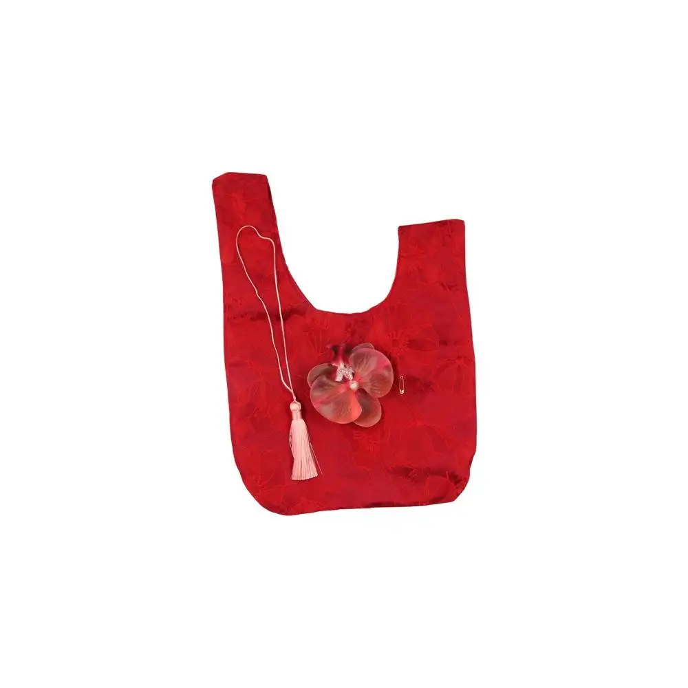 Cheongsam Accessories Tassel Knot Wrist Bag Flower Pendant Small Item Pouch Embroidery Handbag Wedding Candy Bag Bucket Bag