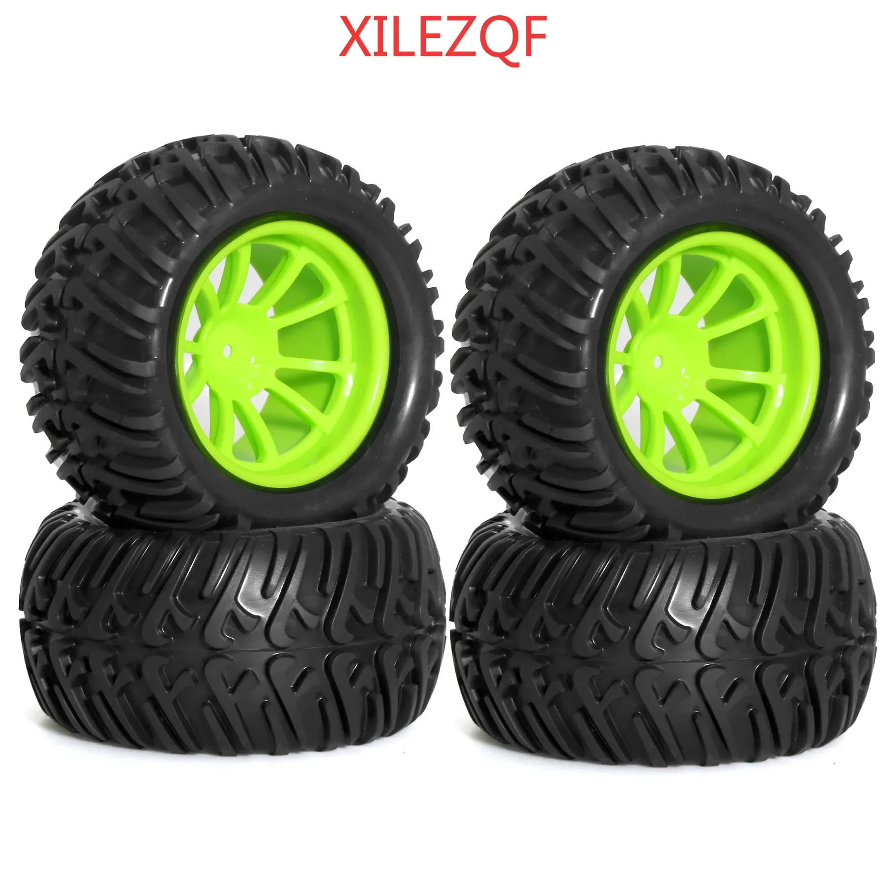 4pcs 12mm Hex RC Truck Wheels and Tires Set for Traxxas Redcat 1/10 Scale RC Truck Monster fit 2S 3S 4S Brushless Models
