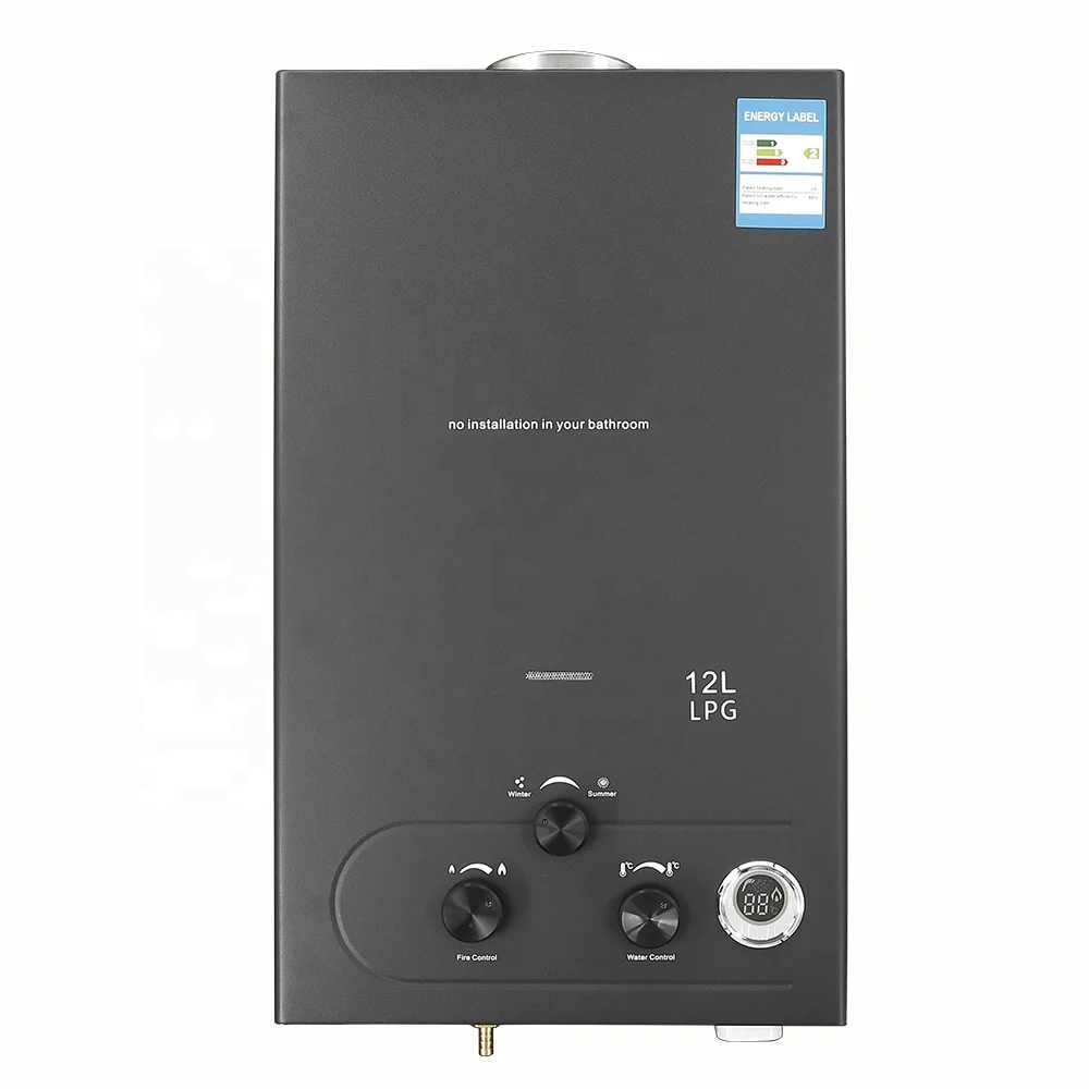 New Arrival Wholesale Price Household 12L tankless instant LPG gas water heater geyser