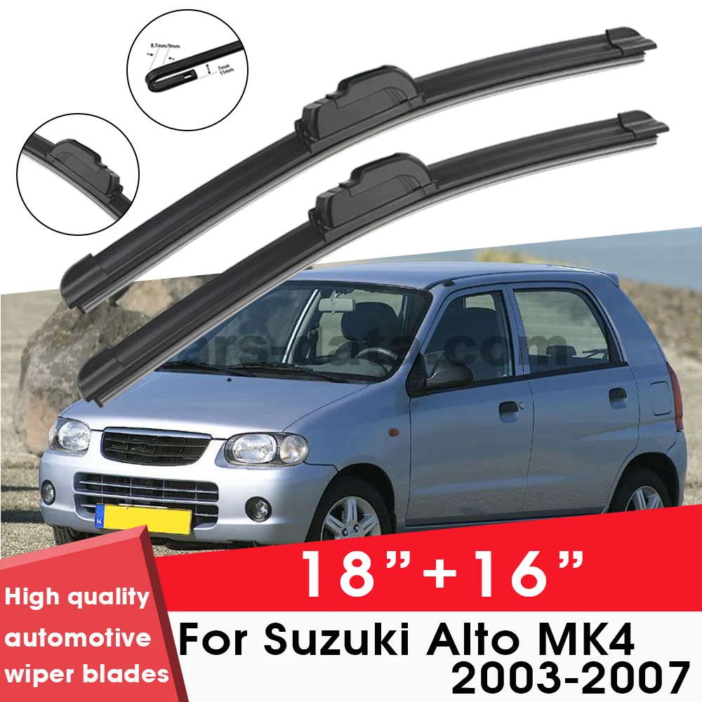 

Car Wiper Blade Blades For Suzuki Alto MK4 2003-2007 18"+16" Windshield Windscreen Clean Rubber Silicon Cars Wipers Accessories