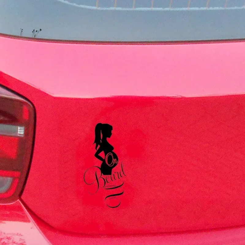 16 * 8cm Artistic Pregnant Woman in Car Styling Window Bumper Motorcycle Helmet Accessories Decoration Vinyl Car Stickers