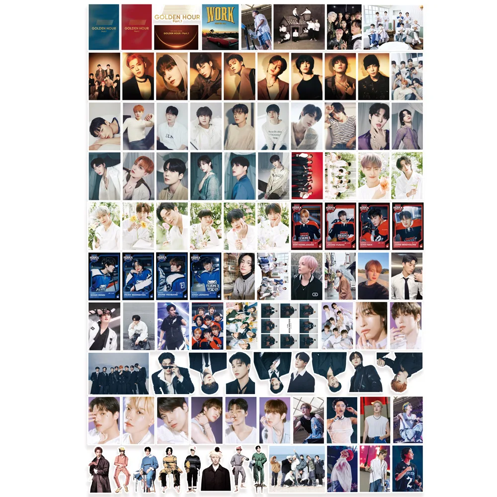 100 Stks/set Kpop Idool Sticker Ateez Beweging Versieren Sticker Fans Gift
