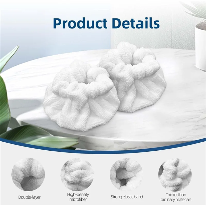 B01C-Microfiber Triangle Bonnets 12-Pack Universal For Steam Cleaner Mop Pads Cloth Cover For Dupray/Wagner Models