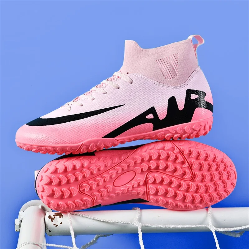 New Men Soccer Shoes Indoor Cleats Football Boots Match Long Spikes Sneakers Breathable Ultralight Training Drop Shipping image 2