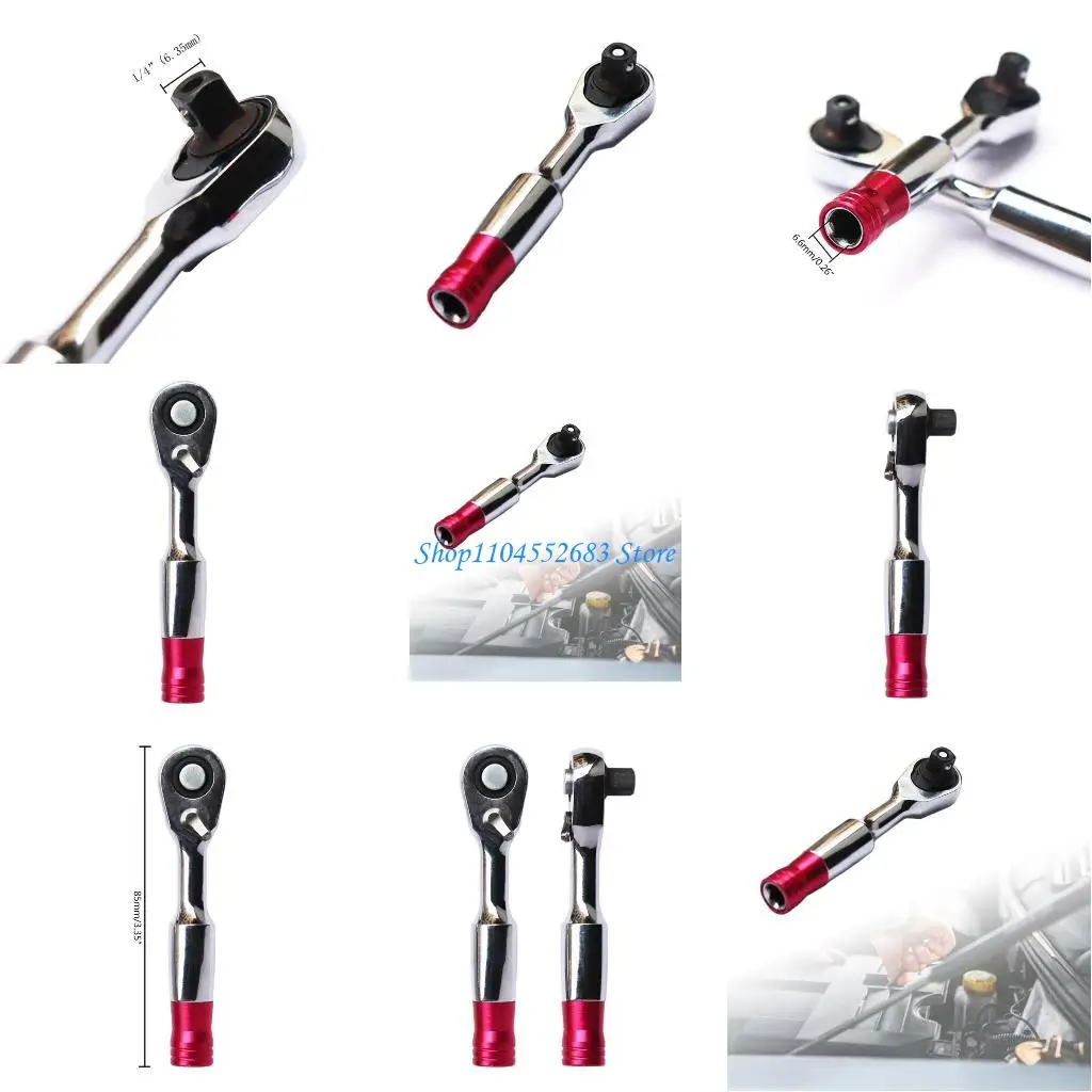 

Y6GD Mini 1/4 Inch Quick Socket Ratchet Wrench Rod Screwdriver Ratchet Handle Wrench