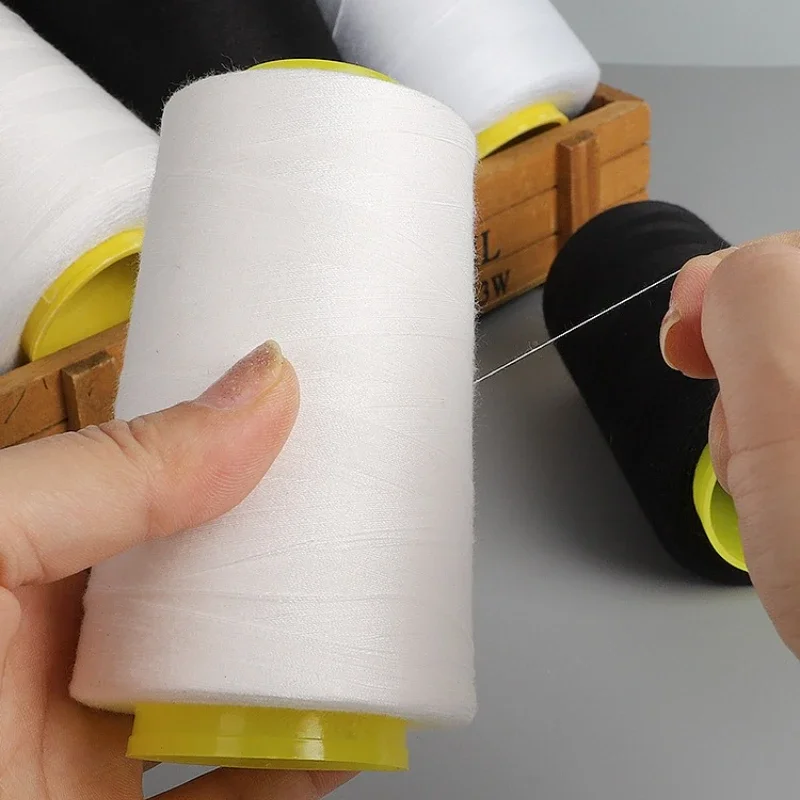Heavy-Duty 40S/2 Thread Cone 3000Yds for Sewing Machine Overlock Black/White/Red Large Cone for Garments Bags Home Textiles