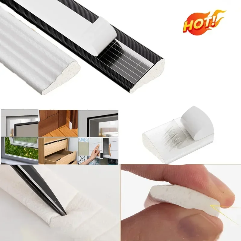 New 2 meter Weather Seal Foam Sealing Strip Door Stripping SelfAdhesive Home Sliding Window Windshield Soundproof Sealing Strip