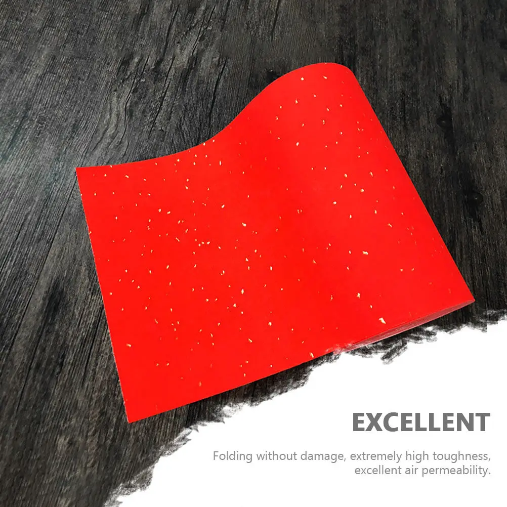 Red Xuan Paper Roll Thickened Blank Couplet Paper Moderate Ink Inhibition High Toughness Easy Cut Custom Length Spring Festival