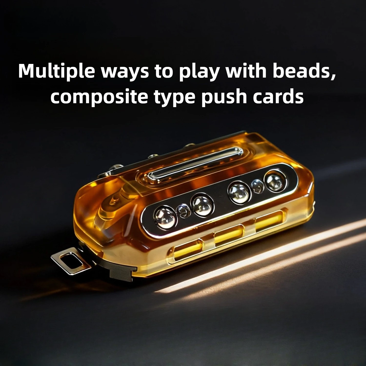 EDC Oumu Momo Composite Magnetic Metal Direct Push Segment Fingertip Card Pusher Desktop Stress Relief Toy