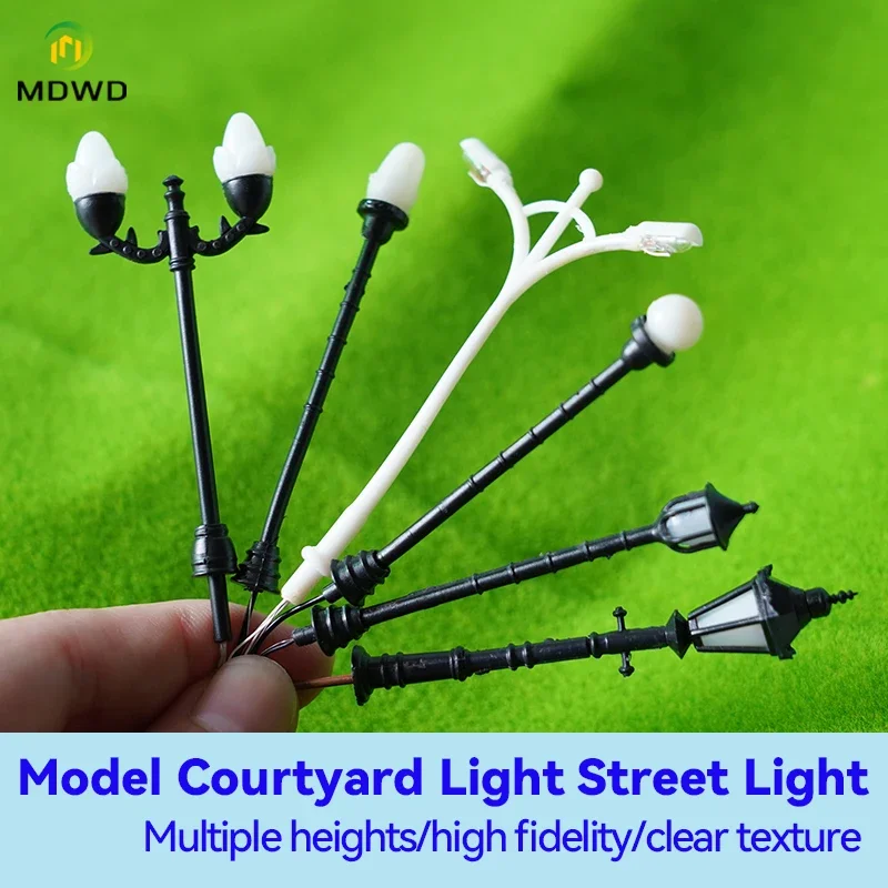 New 10pcs/lot 3v Hybrid Garden Light Model Multi scale Model Railway Train Light Pillar Street Light