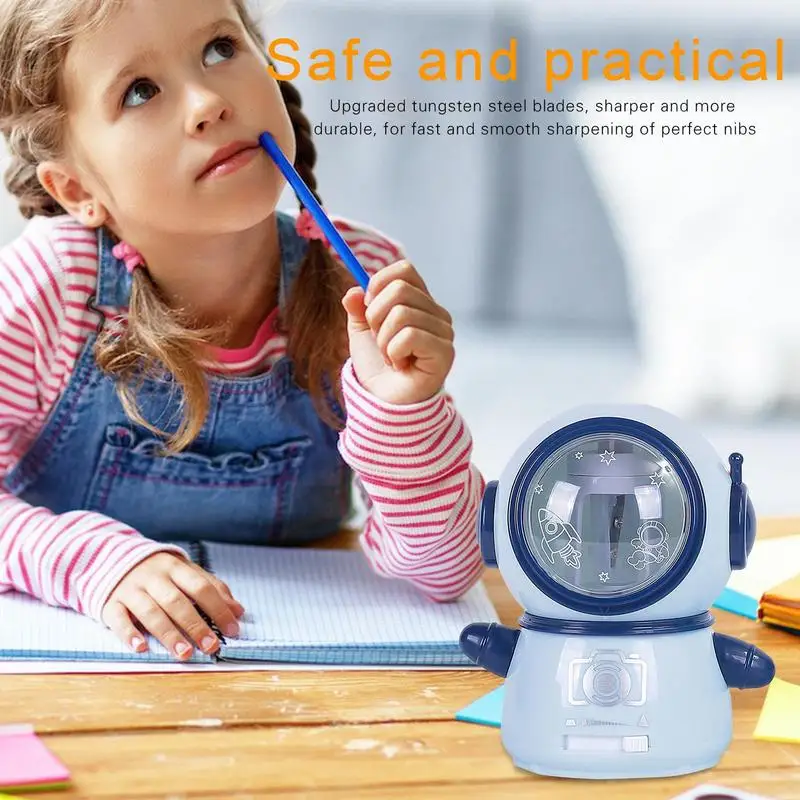 Electric Pencil Sharpener Spaceman Electric Pencil Sharpener For Classroom Classroom & Kids Friendly Battery Operated Pencil