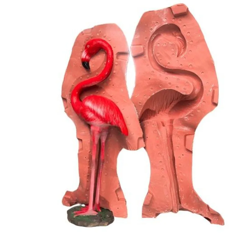 Large size flamingo, goose, rabbit garden sculpture silicone statue mold durable household goods