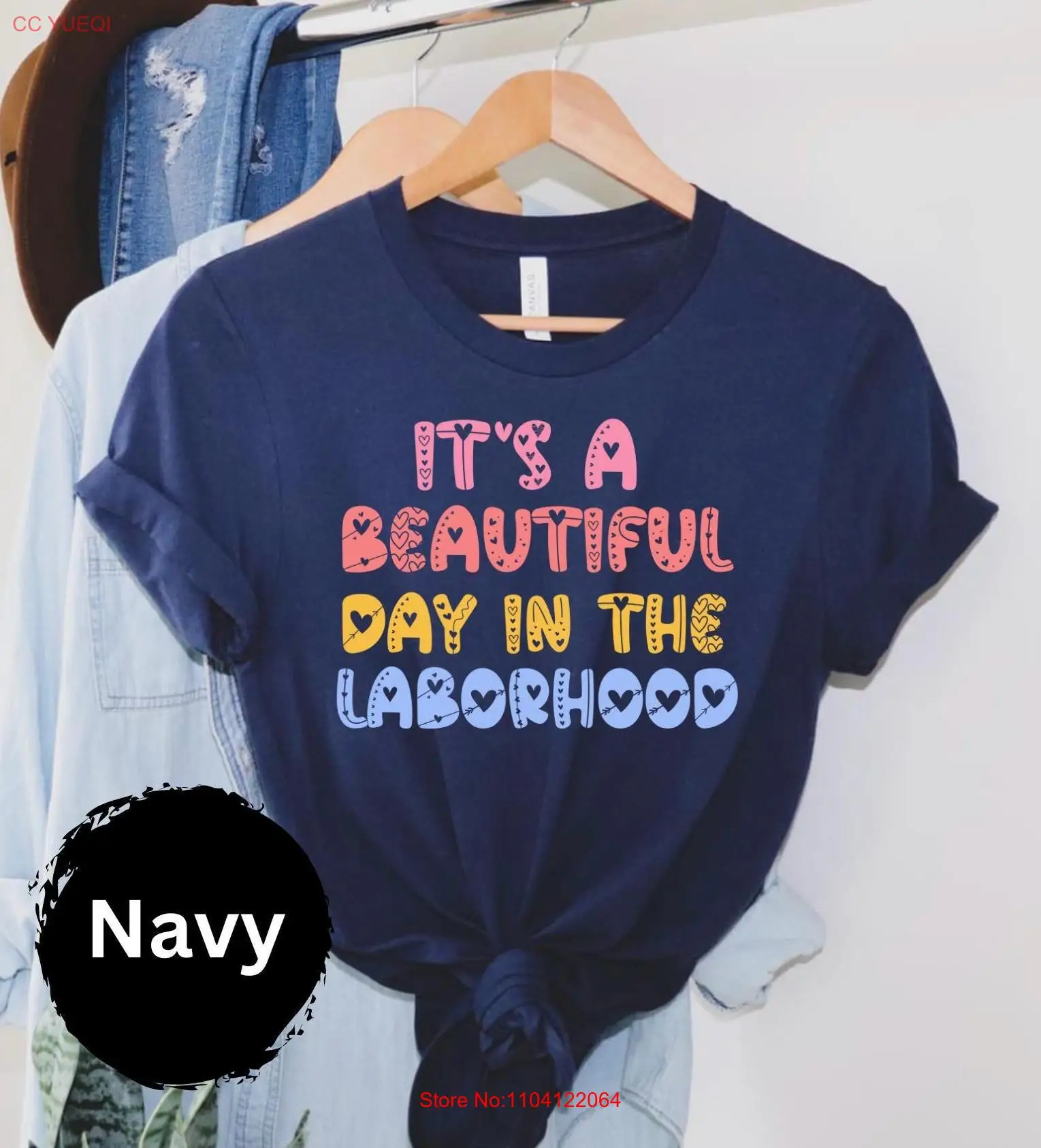 

L D Nurse T Shirt Nursing School Life It's A Beautiful Day In The Laborhood Labor And Delivery long or short sleeves