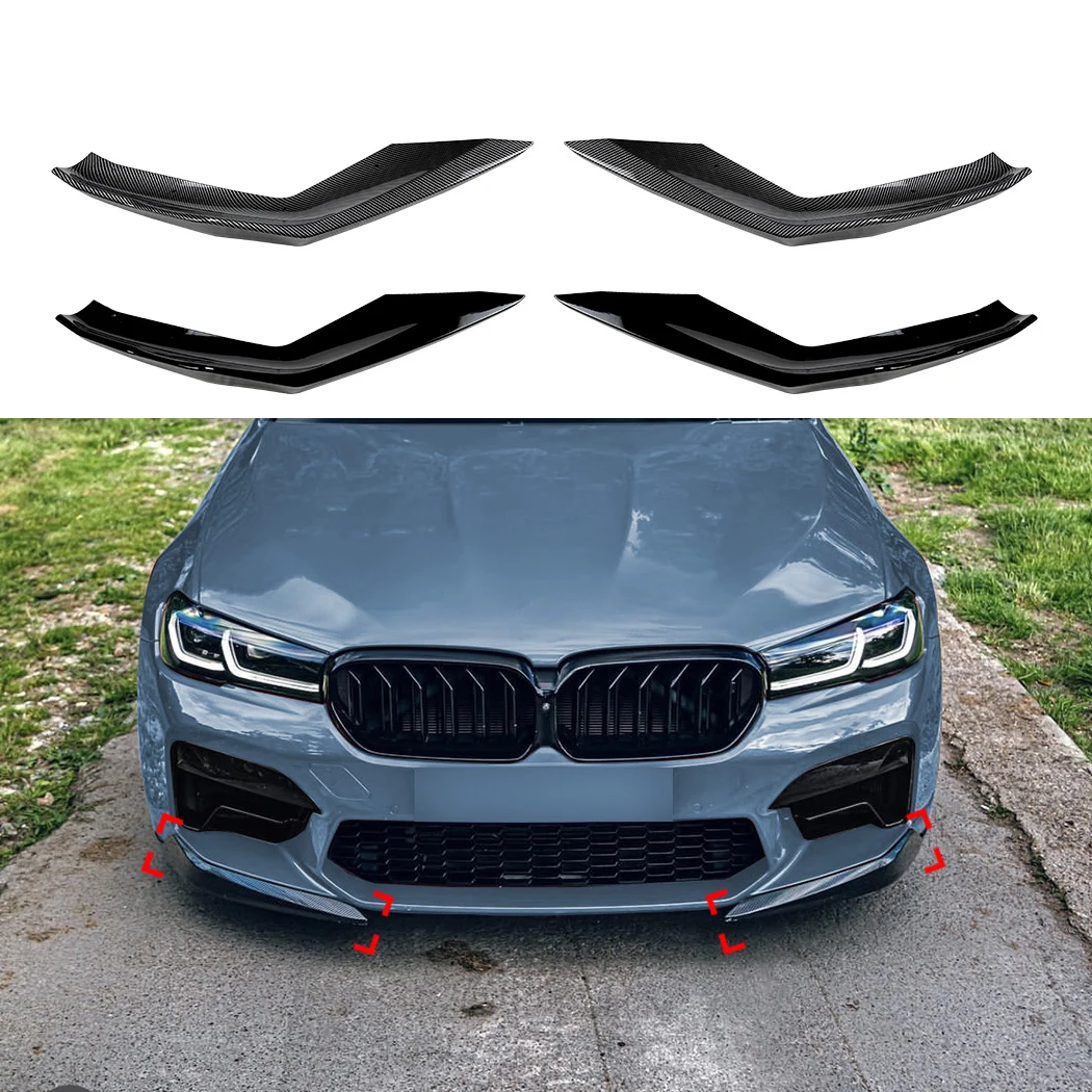 

Накладка-сплиттер на передний бампер для BMW 5 серии F90 M5 LCI 2021-2024, вентиляционное отверстие для противотуманных фар, спойлер