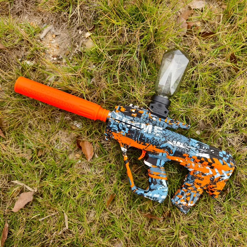 UZI Gun Toy Electric Ball Blaster Pistol Shooting Sport AUG P90 Outdoor High Speed Rechargeable Interative Game For Adult Gift