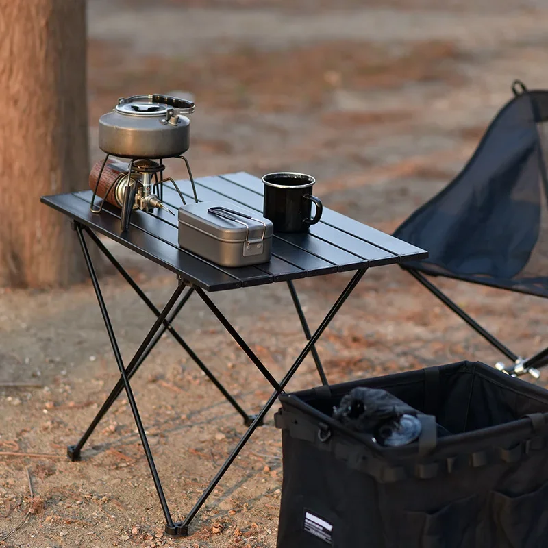 Outdoor Camping Folding Table Aluminum Alloy  Barbecue Portable Household Chicken Rolls Table Folding Square Table