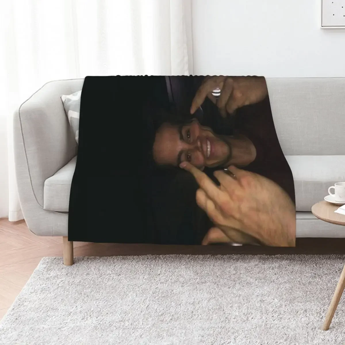 

dylan o’brien middle fingers Throw Blanket Summer Thins Luxury St Multi-Purpose Blankets