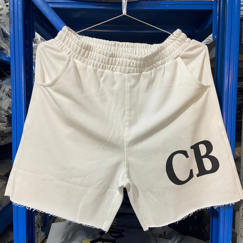 Summer Streetwear CB Letter Print Casual Terry Cloth Loose-Fit Elastic Waist Men's & Women's Cole Buxton Shorts