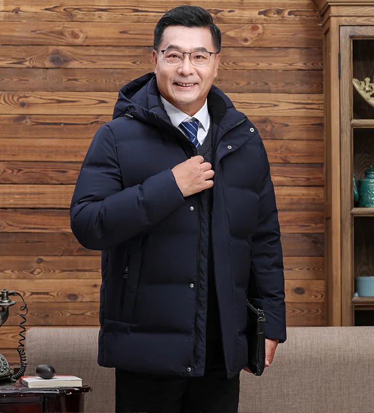 Men's Down Coats And Parkas Warm Winter Down Jacket Hooded High Quality Puffer Jacket Man Snow Peak Windproof Luxury Padding